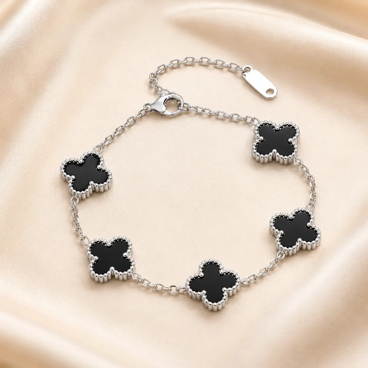 Браслет Van Cleef — Срібло / чорний